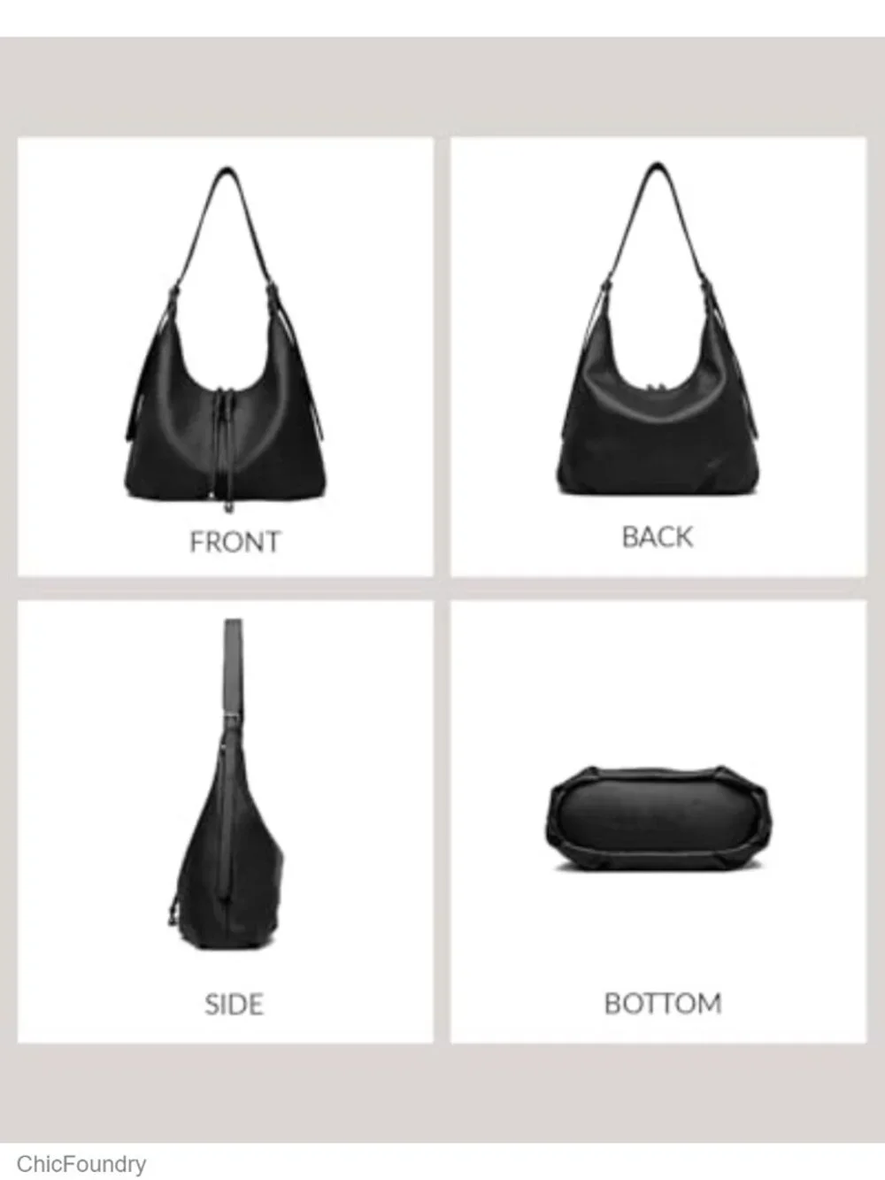 Ultra Soft Vegan Leather Hobo Shoulder Handbag - Trendy Slouchy Tote Crossbody